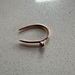 Rose Gold Black Diamond Ear Cuff Earring